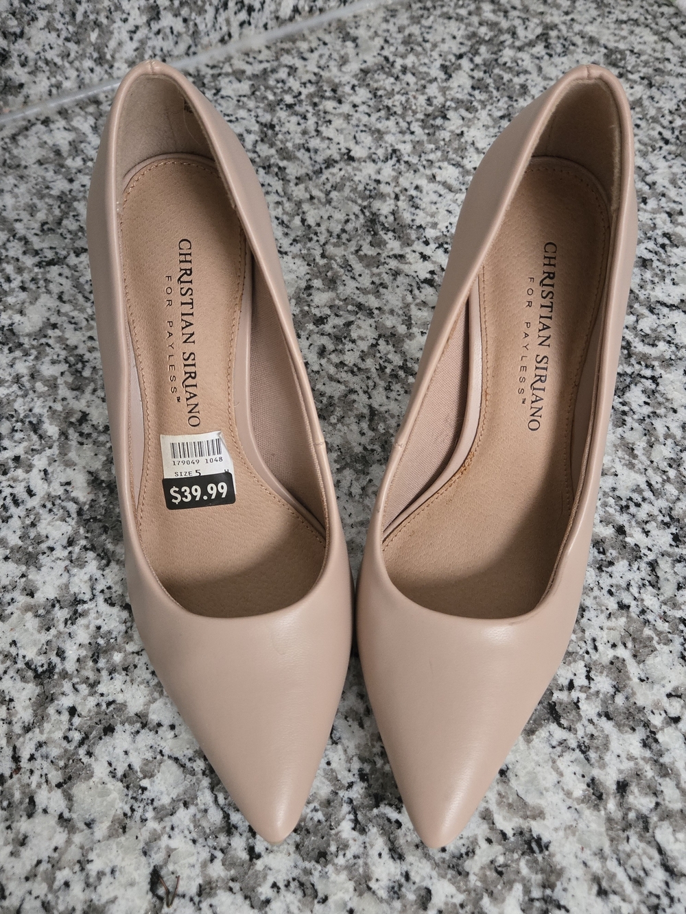 Christian Siriano Women's Nude Pointed Toe Pumps